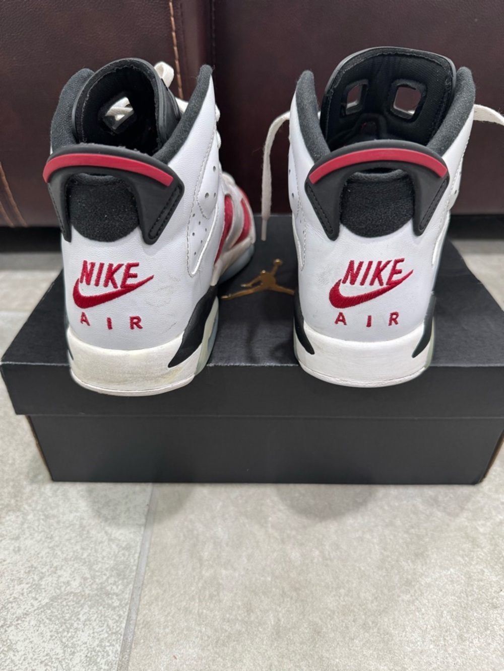 Size 6.5Y/8 Women- Jordan 6 Retro OG Mid Carmine - Picture 3 of 6